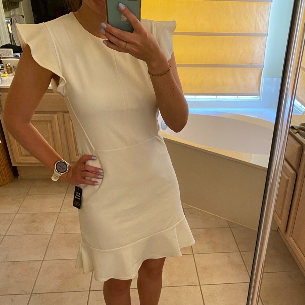 Express White Peplum Dress